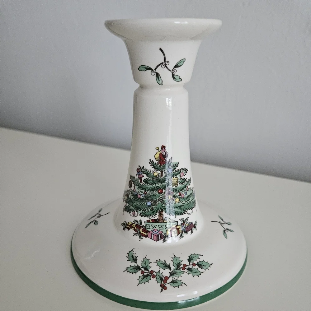 SPODE ENGLAND Christmas Tree Candlestick | 5